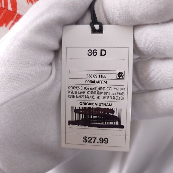 Shade & Shore Hawaiian Floral String Tie Lightly Lined Underwire Bikini Top - Picture 5 of 7